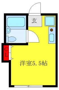 メリディアン巣鴨B棟【1階】の間取り