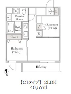 テラブリック南大井 200【4階】の間取り