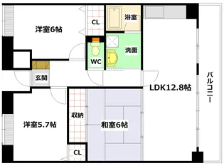 クレール安芸【4階】の間取り