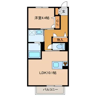 セントラルハウス【1階】の間取り