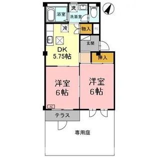 ローレルハイツI【1階】の間取り