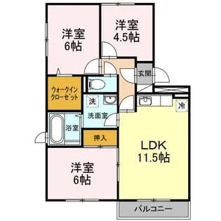 セジュールMEタケイシ B【2階】の間取り
