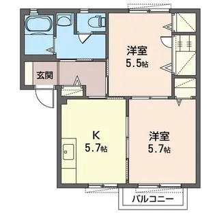 グランメールコートA【1階】の間取り