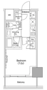 ザ・パークハビオ荏原中延駅前【10階】の間取り
