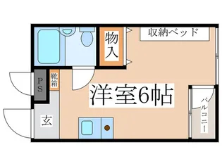 ハウスレディーシックス【1階】の間取り