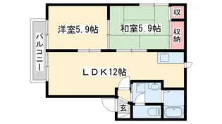 ラ・フォーレ河原【2階】の間取り