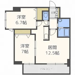 アルティ発寒【7階】の間取り