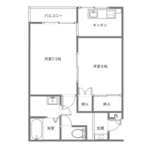ユナイテッド南津留II【2階】の間取り