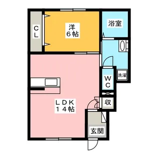 アネシス赤坂大門A棟【1階】の間取り