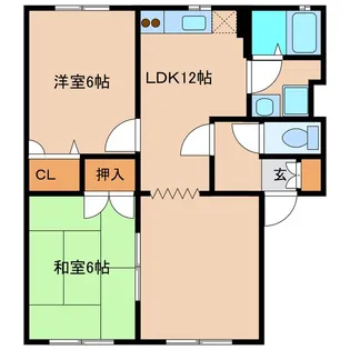 植松アパート【2階】の間取り