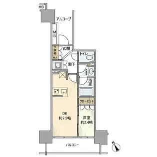 レ・ジェイドヴェール駒込【10階】の間取り
