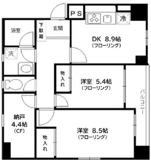 メゾン冨田【4階】の間取り