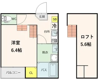 ヴィラ・カミーユ【2階】の間取り