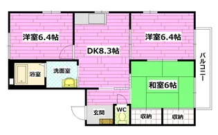 シャーメゾン矢野A棟【2階】の間取り