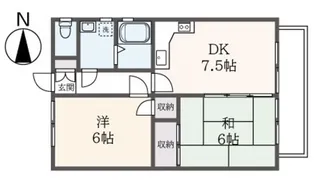 ハイツムサシノ9号棟【2階】の間取り