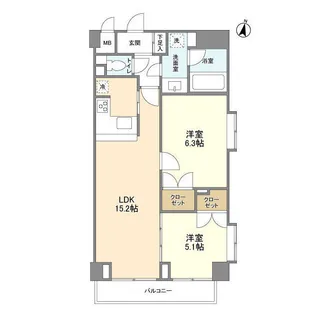 グランハイツ南雪谷【3階】の間取り