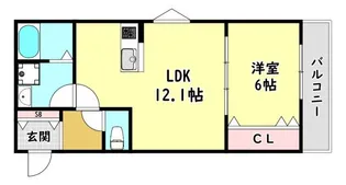ディアコート楠根北町【3階】の間取り