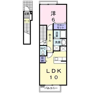 ライトプレイス【2階】の間取り