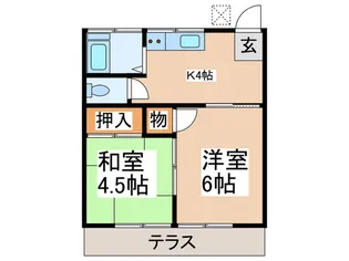 第二ながつたコ-ポ【1階】の間取り