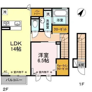 メイプル・シンC【2階】の間取り