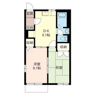 グレージュ北松戸【1階】の間取り