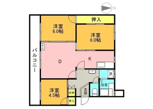 ヴィラナリー今治 2号棟【2階】の間取り