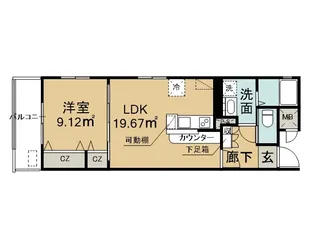 【新築】リヴェル紺屋町【2階】の間取り