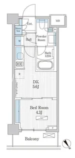 パークアクシス門前仲町テラス【3階】の間取り