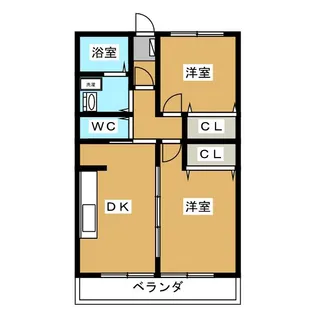 明原グリーンハイツ【3階】の間取り