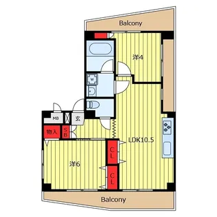 エトワール西日暮里【4階】の間取り