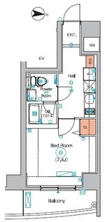 エストゥルースプラス両国【4階】の間取り