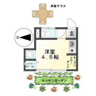 恵明荘【1階】の間取り