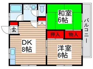 並木 ハイツ【2階】の間取り