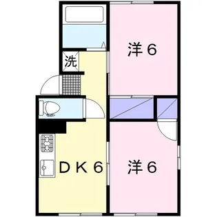 桜ハイツC【1階】の間取り