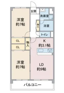 レージュルミエール【1階】の間取り