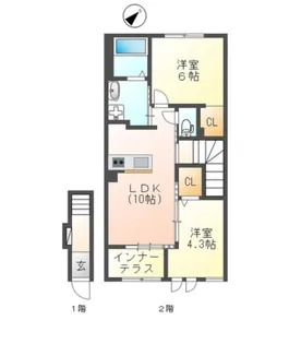 アクアヴィラ【2階】の間取り