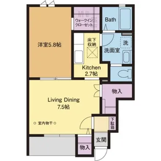 Adomani F【1階】の間取り