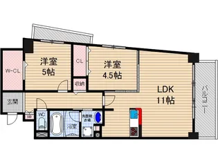 クルアルガイノウエ【4階】の間取り