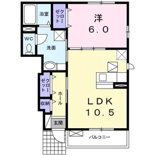 ミュゼII【1階】の間取り