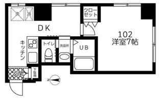 パレス北参道【1階】の間取り