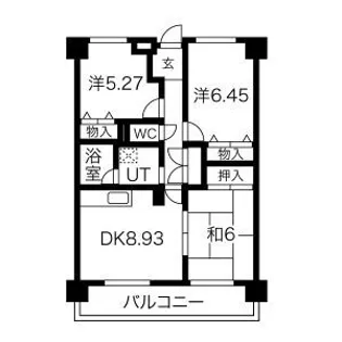 メゾンド鏡島【4階】の間取り