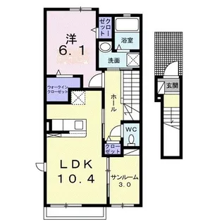 レジデンス大門【2階】の間取り