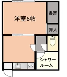 わかばハイツ鶴沢町【1階】の間取り