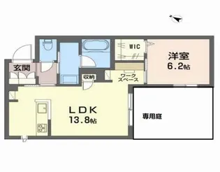 カトル レーヴ【1階】の間取り
