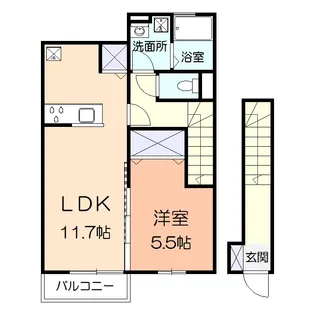 ルネス・サツキ【2階】の間取り
