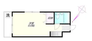 フラッツ松尾【2階】の間取り