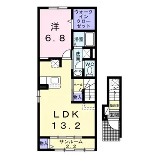 グランヴァレーA・B【2階】の間取り