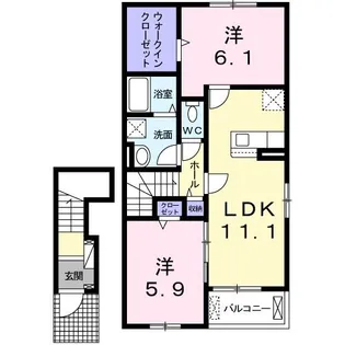トウカキスクワール I【2階】の間取り