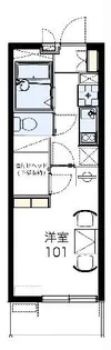 レオパレスパークタウン北斗【1階】の間取り