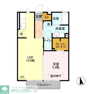 エルハーベン【2階】の間取り